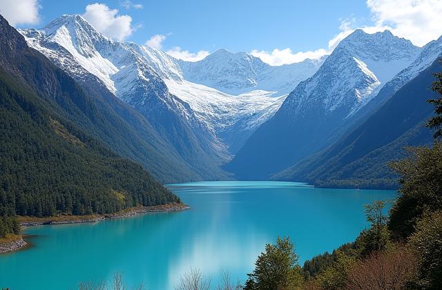 ニュージーランドの雄大な山々 - 手付かずの自然が広がる壮大な風景。