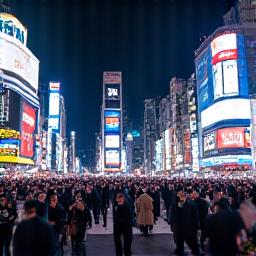 東京の渋谷スクランブル交差点
