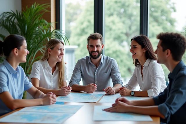 Zenith Travelsの専門家チームが笑顔で相談に乗る様子